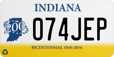 IN license plate 074JEP
