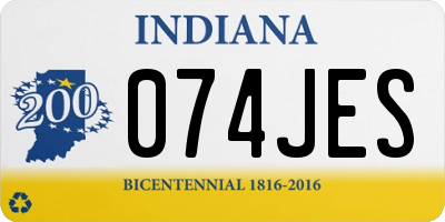 IN license plate 074JES