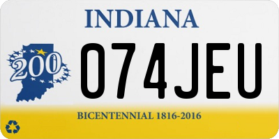 IN license plate 074JEU