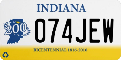 IN license plate 074JEW