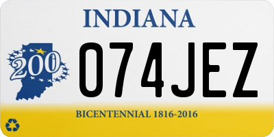 IN license plate 074JEZ