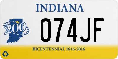 IN license plate 074JF