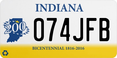 IN license plate 074JFB