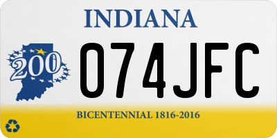 IN license plate 074JFC