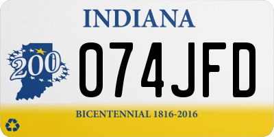 IN license plate 074JFD