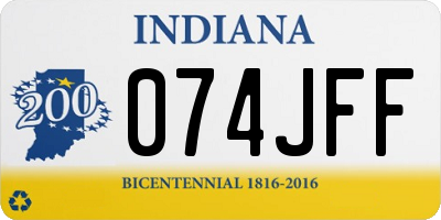IN license plate 074JFF