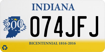 IN license plate 074JFJ