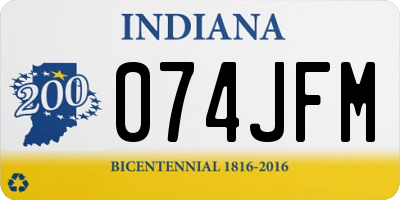 IN license plate 074JFM