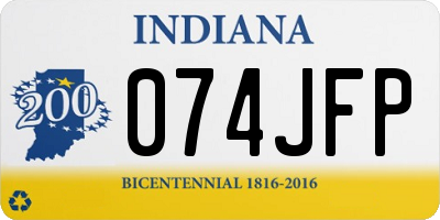 IN license plate 074JFP
