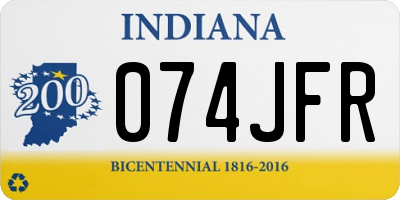 IN license plate 074JFR