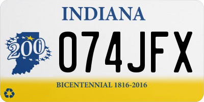 IN license plate 074JFX
