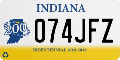 IN license plate 074JFZ