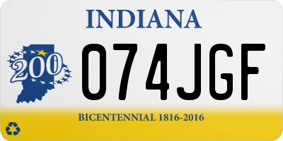 IN license plate 074JGF
