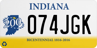 IN license plate 074JGK