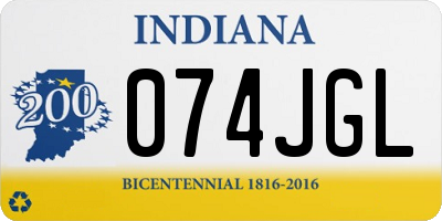 IN license plate 074JGL