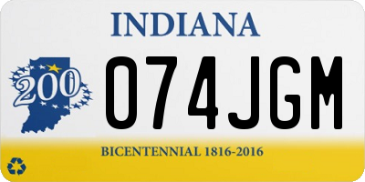 IN license plate 074JGM