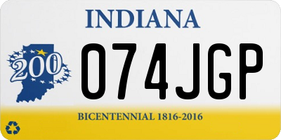 IN license plate 074JGP
