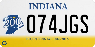 IN license plate 074JGS