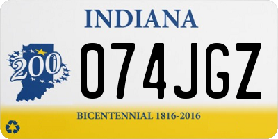 IN license plate 074JGZ