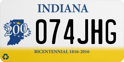 IN license plate 074JHG