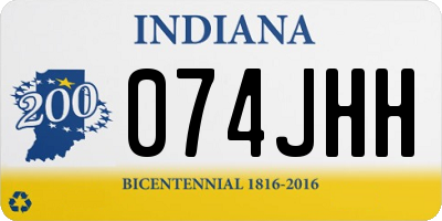 IN license plate 074JHH
