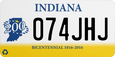 IN license plate 074JHJ