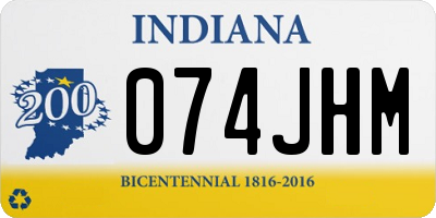 IN license plate 074JHM