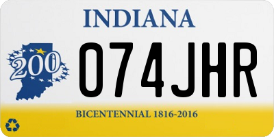 IN license plate 074JHR