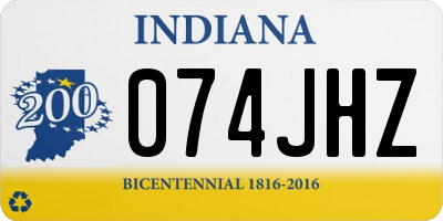IN license plate 074JHZ