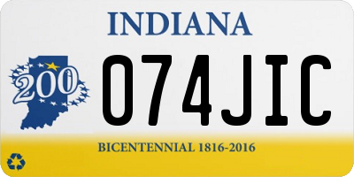 IN license plate 074JIC