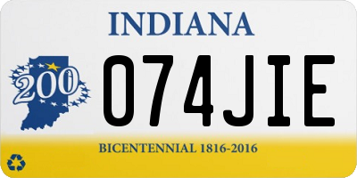IN license plate 074JIE