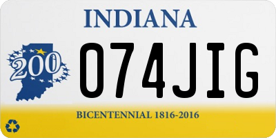 IN license plate 074JIG