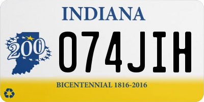 IN license plate 074JIH