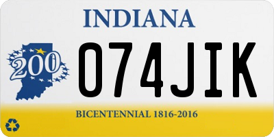 IN license plate 074JIK