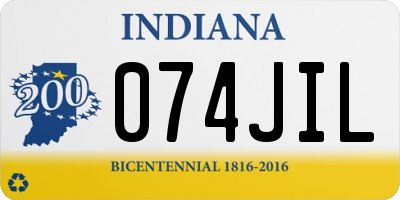 IN license plate 074JIL