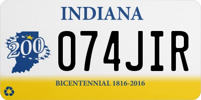 IN license plate 074JIR