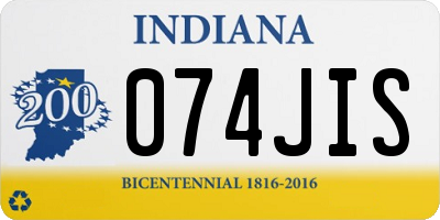 IN license plate 074JIS