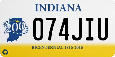 IN license plate 074JIU