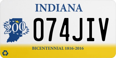 IN license plate 074JIV