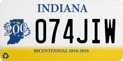 IN license plate 074JIW