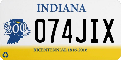 IN license plate 074JIX
