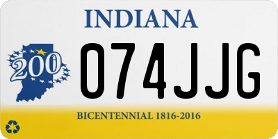 IN license plate 074JJG