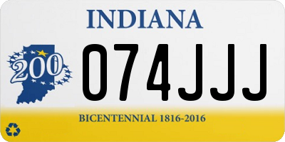 IN license plate 074JJJ