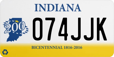 IN license plate 074JJK