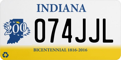 IN license plate 074JJL