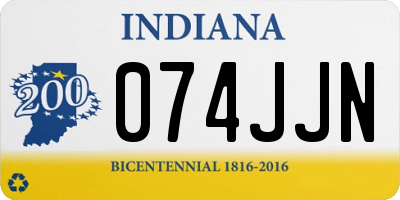 IN license plate 074JJN