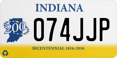 IN license plate 074JJP