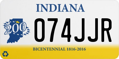 IN license plate 074JJR