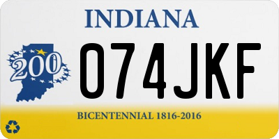 IN license plate 074JKF