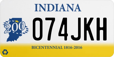 IN license plate 074JKH